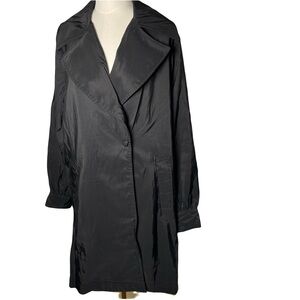 Mycra Pac Women's Raincoat Size M/L Black Long Jacket